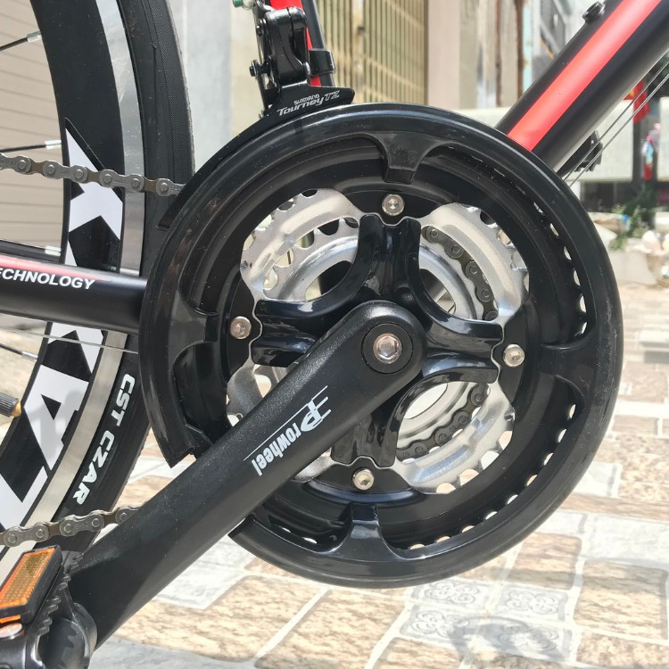 Xe đạp đường trường GALAXY LP300, Khung Sườn Hợp Kim Nhôm, Bộ truyền động SHIMANO, Vòng bánh 700X28C, Màu Trắng Đỏ Đen