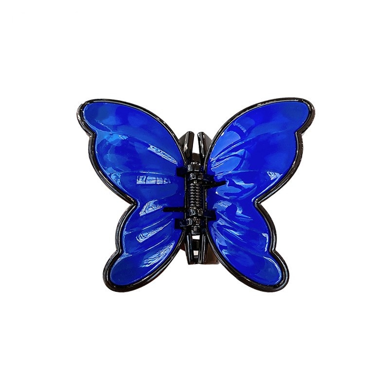 Kẹp Tóc Hình Bướm Bằng Acrylic Màu Trơn Bóng Cỡ Lớn Thời Trang Mùa Xuân Mới Cho Nữ