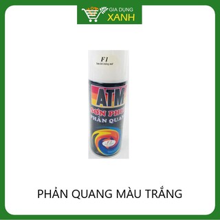 Sơn xịt ATM màu phản quang F1, trắng mờ, 400ml