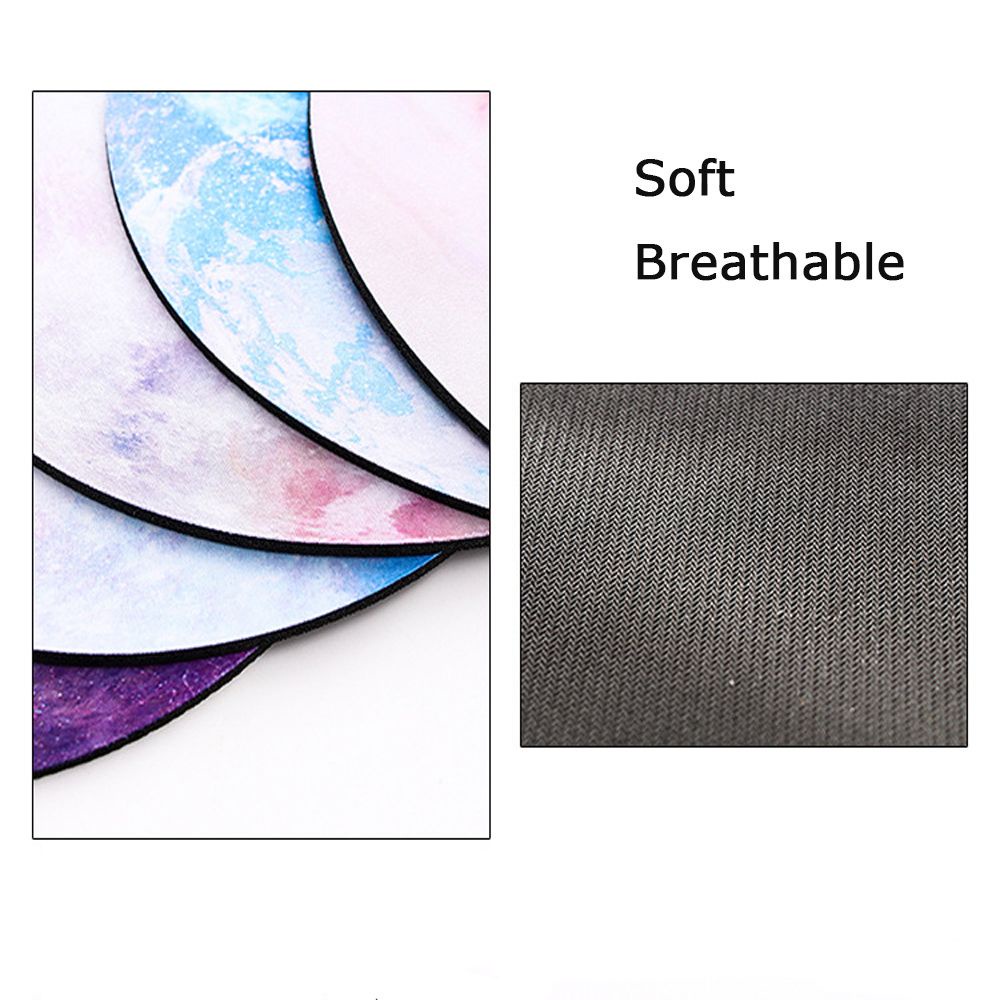 Tấm lót chuột và bàn phím hình tròn bằng cao su mềm chống trượt siêu bền