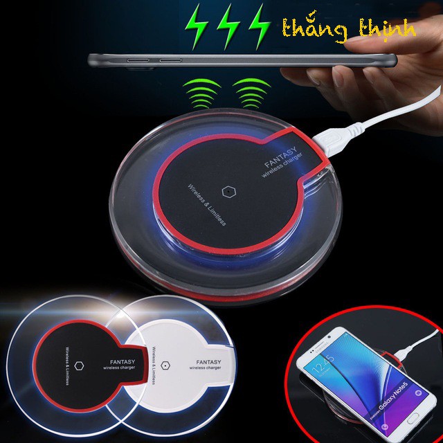 Bộ sạc không dây Wireless Charger cao cấp hỗ trợ sạc nhanh cho OPPO kèm chíp sạc