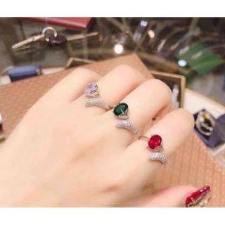 NHẪN HỒ LY ĐÁ BẠC NHIỀU MÀU BẠC CHUẨN