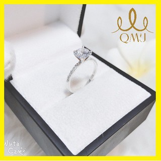 Nhẫn bạc đẹp 💖FREESHIP Giảm 20K Khi Nhập [ DAYC20KM]- Nhẫn ổ đá đơn giản thanh lịch cao cấp bạc 925