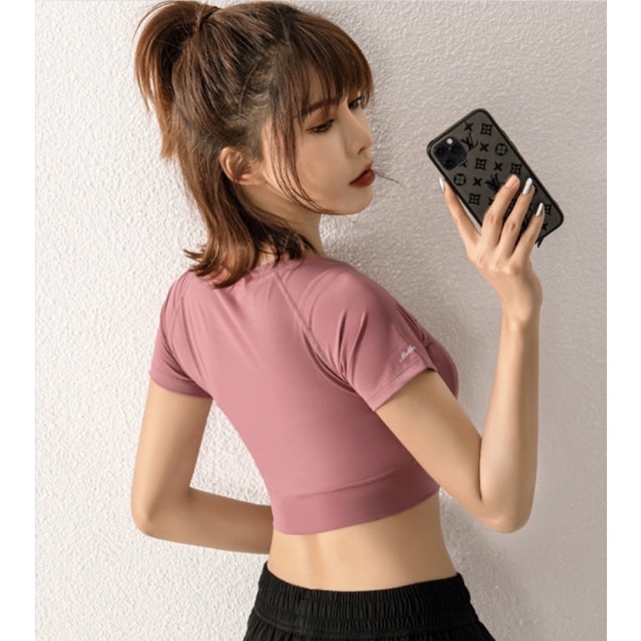 Áo GYM 806 Croptop tập yoga aerobic  cao cấp, ôm body mặc chơi thể thao, đi chơi 806 ofelia ofelias