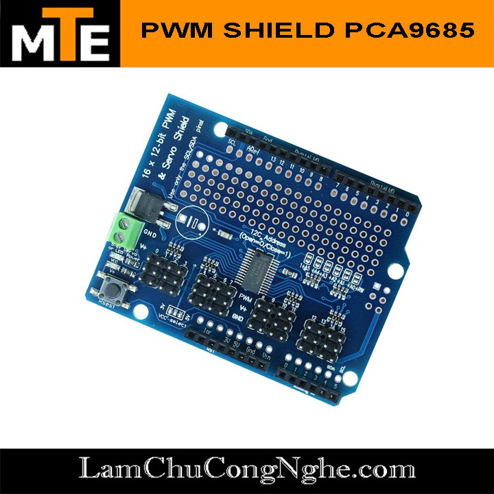 Mạch điều khiển 16 servo 12-bit PWM/Servo shield driver I2C PCA9685