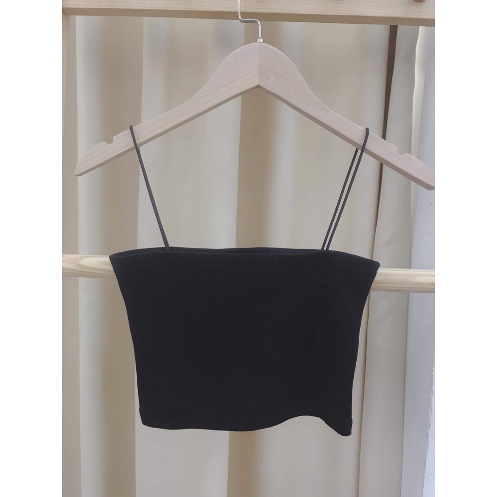 Áo hai dây trơn croptop dây mảnh nhiều màu - Surichau