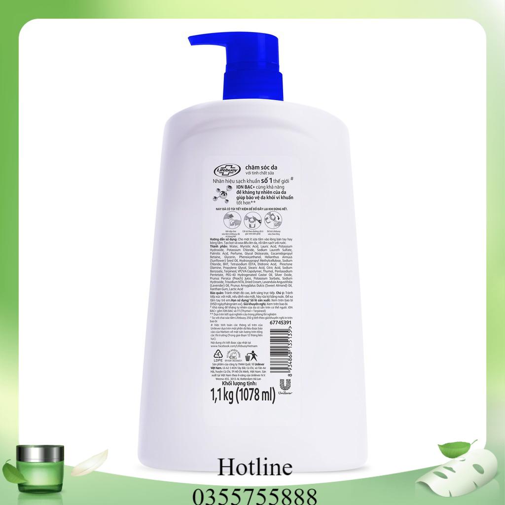 Sữa tắm Lifebuoy 1.1 kg giúp bảo vệ khỏi 99.9% vi khuẩn và ngăn ngừa vi khuẩn lây lan trên da tốt nhất