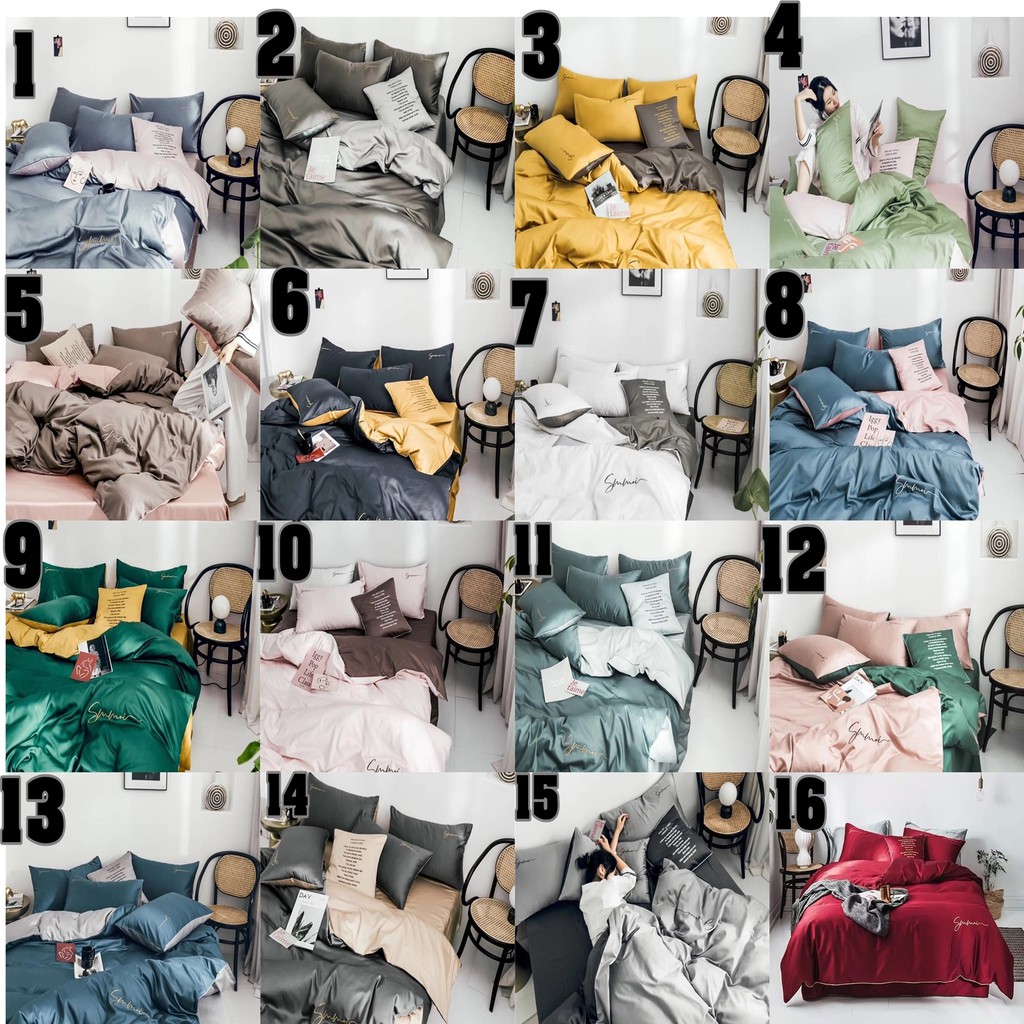 Bộ Chăn Ga Gối Lụa Tencel Sumoi Nhiều Mẫu Mới 2020