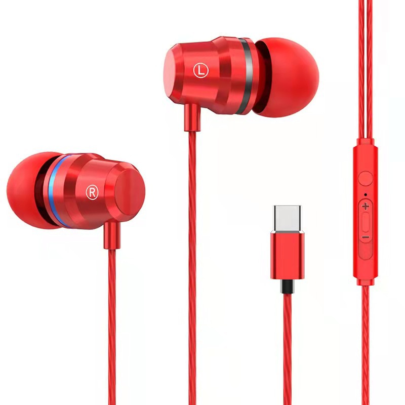 Tai Nghe Nhét Tai Kim Loại Loại c 3.5mm Chống Nước Có Mic