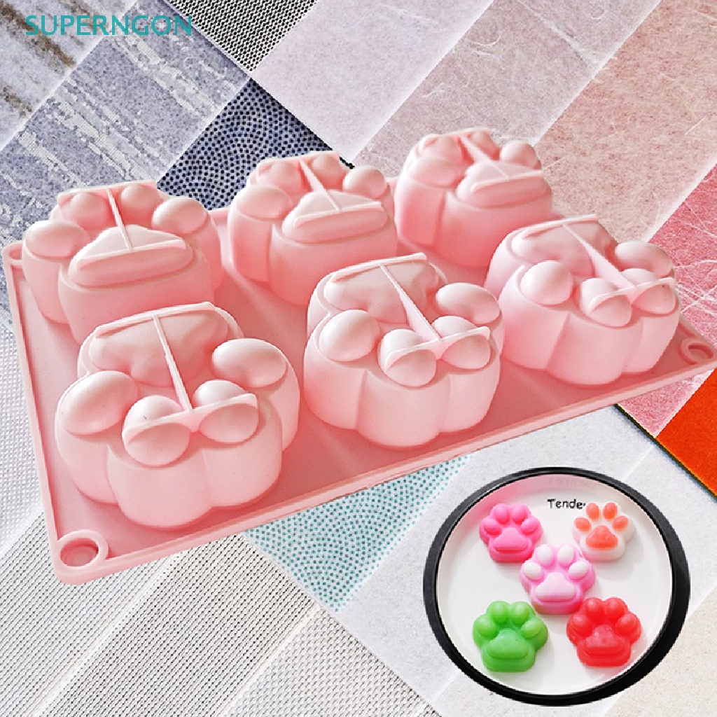 Khuôn Silicone Nhấn Bánh Hình Dấu Chân Chó Mèo
