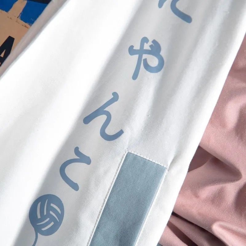 Áo Khoác Hoodie Dáng Rộng Dài Qua Gối In Hoạt Hình Mèo Kiểu Nhật Bản Thời Trang Xuân Thu Cho Nam