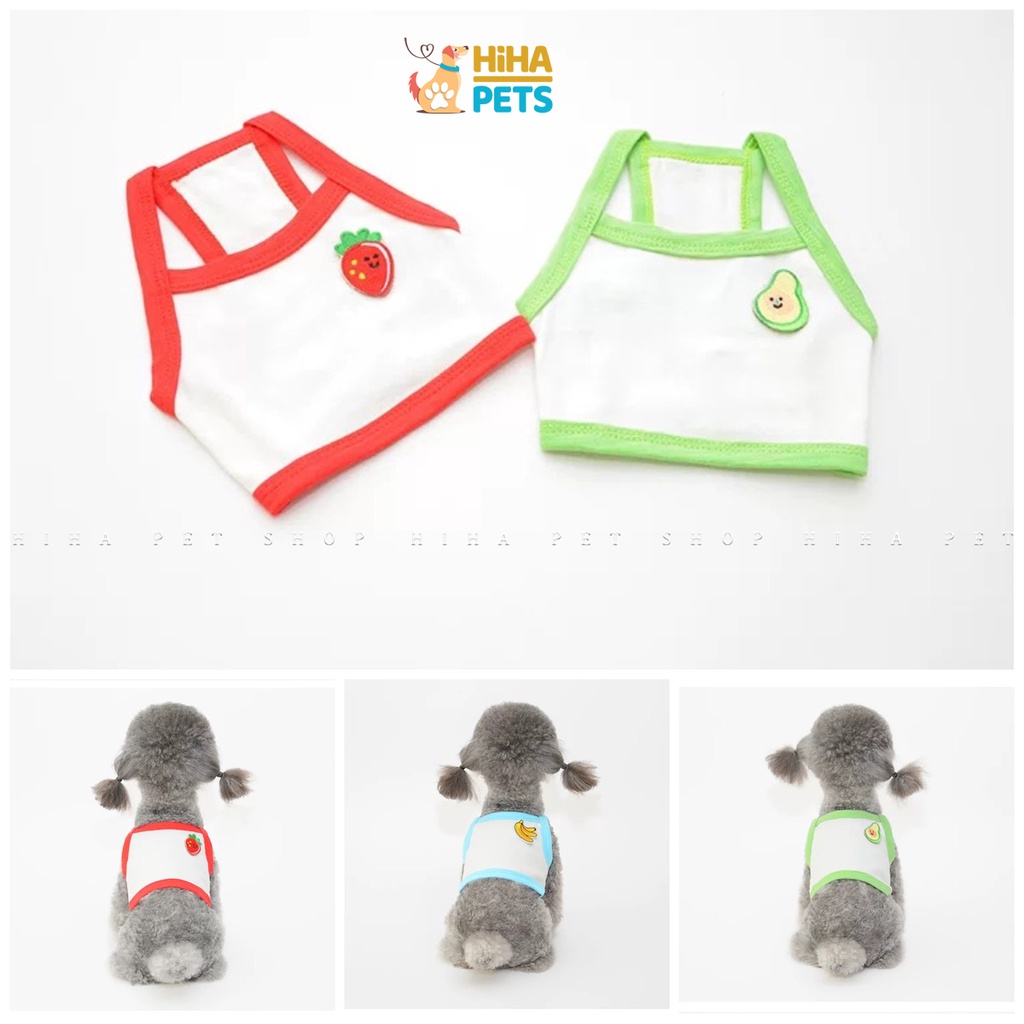 Áo Thun Ba Lỗ Mát Mẻ Thêu Trái Cây Mùa Hè Chó Mèo Hihapet.