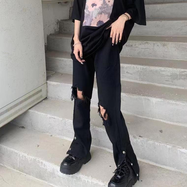 Quần jean nam dáng hồ sơ loe dài thời trang retro Quần nam khóa phong cách hàn quốc quần tây nam cạp cao Quần ống loe Hàng quần ống loe cạp cao