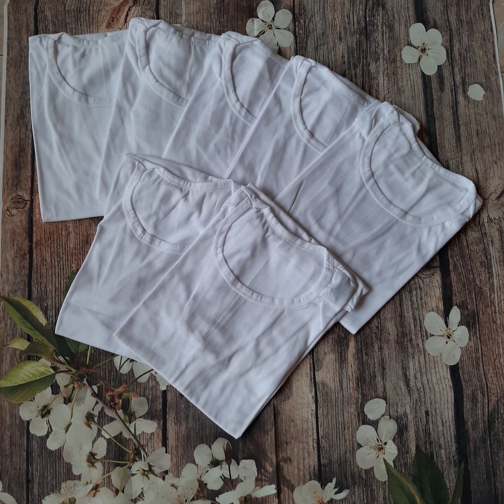 ÁO LÓT TRẮNG CỘC TAY( ÁO MAY Ô)