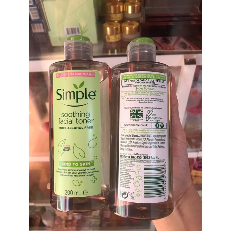 Toner Simple Skin To Skin Mẫu Mới