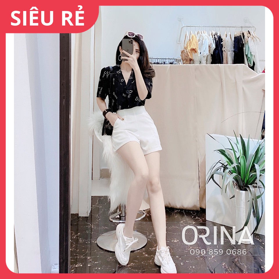 Áo sơ mi chữ cổ vest cá tính nữa Orina - Hàng loại 1,chất đẹp-Giá tốt-100% ảnh Orina tự chụp
