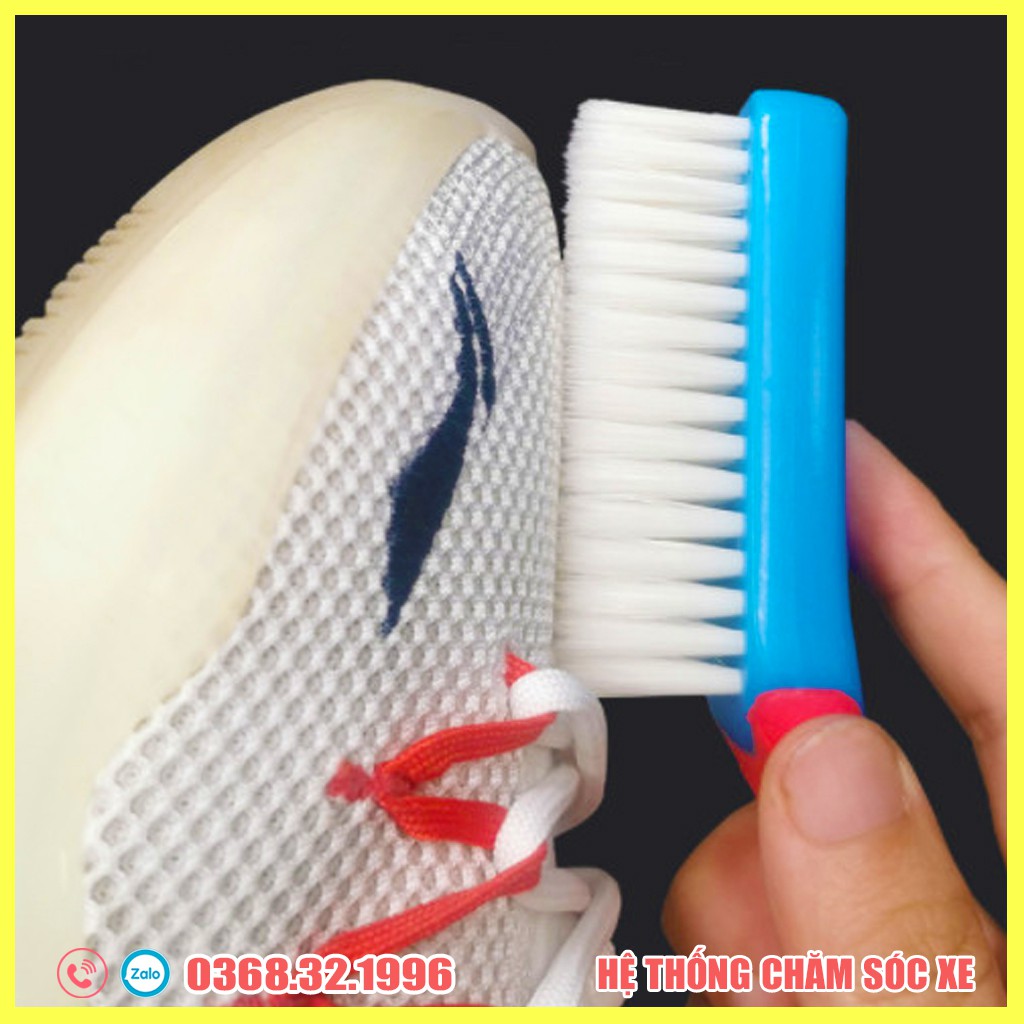 Bàn Chải Đa Năng Đánh Ghế Da Ô Tô, Vệ Sinh Giầy Dép Quần Áo Cán Cầm Tay Chuyển Dụng