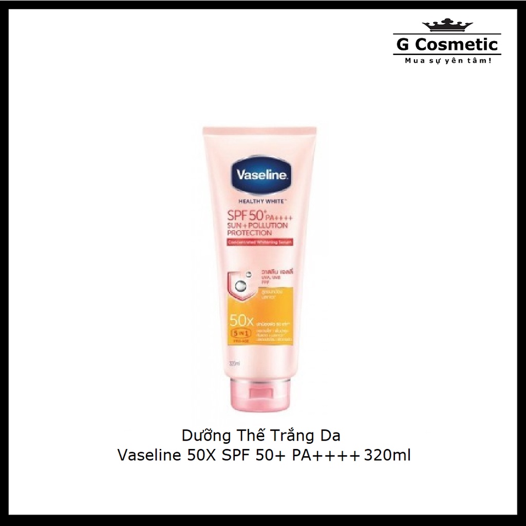 Dưỡng Thể Trắng Da Vaseline 50X SPF 50+ PA++++ 320ml