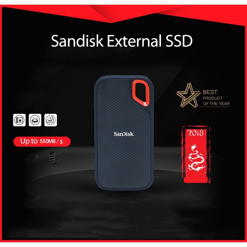 k89 Ổ cứng di động SSD Sandisk Extreme Portable E60 USB 3.một 500GB 550MB/s 1