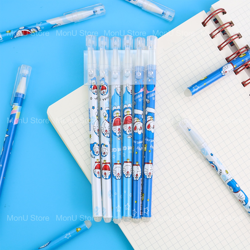 Bút bi nước, bút gel mực xanh có thể xóa được DORAEMON DOREMON dễ thương cute MON0419 TooYoo