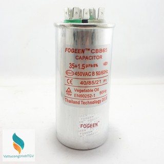 Tụ kép FOGEEN CBB65 35+1.5mF+5% ( Dùng cho điều hòa)