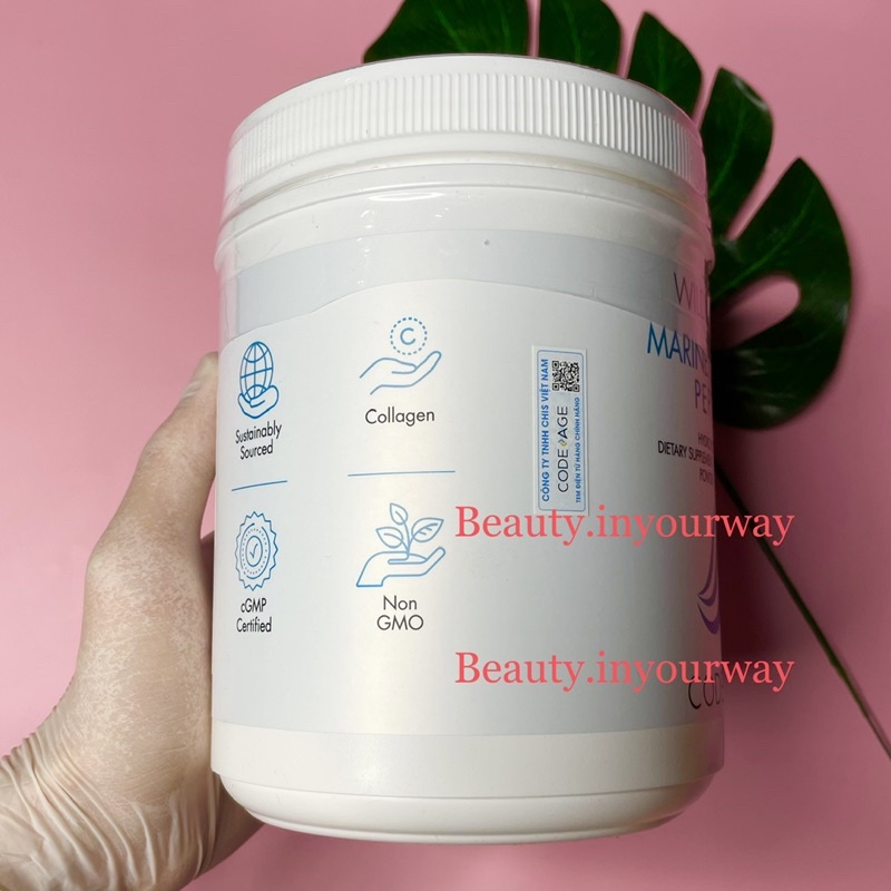 [TEM CHÍNH HÃNG CODEAGE] Bột Collagen Giúp Trẻ Hóa, Căng Mịn Da Code Age Wild Caught Marine Collagen Peptides 450g