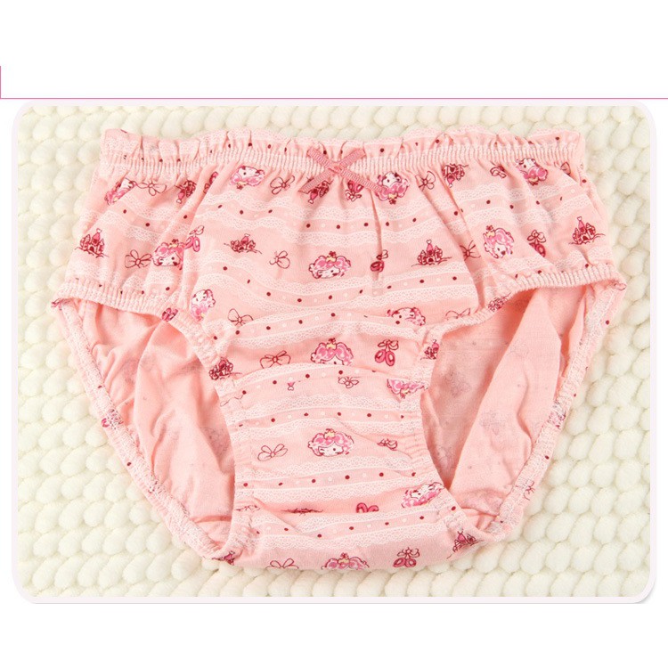 Set 5 quần lót bé gái Hàn Quốc 100% vải cotton thoáng mát, an toàn cho sức khỏe của bé mẫu Con Thỏ Lovelyday