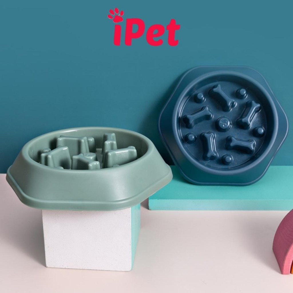 Bát cho chó mèo ăn chậm chống sặc, giảm nghẹn ói cho thú cưng - iPet Shop