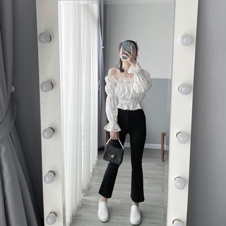áo trễ vai ren
