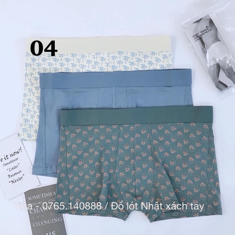 Quần sịp nam set 3 cái Hm, nội địa Nhật