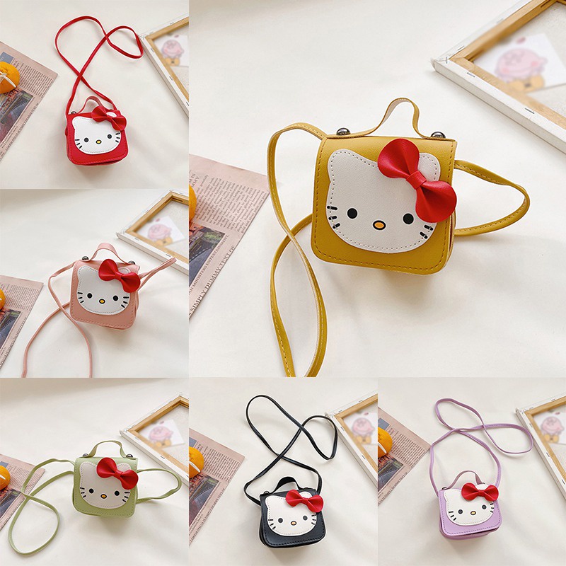 Túi Đeo Chéo Vai Hình Mèo Con mini Dễ Thương Thời Trang Hàn Quốc Dành Cho Bé Gái