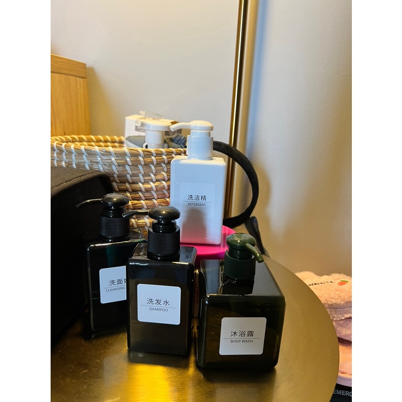 Set sticker, nhãn dán, tem dán chai lọ chiết nhiều size