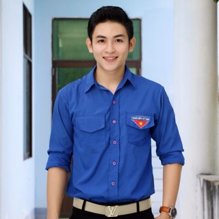 Áo đoàn thanh niên dài tay [ LOGO THÊU]