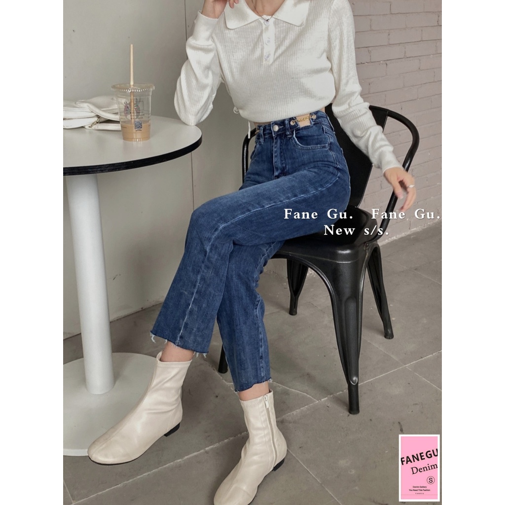 Quần Jeans ống đứng cạp cao/ Hàng cao cấp