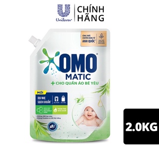Nước giặt Omo tràm trà nha đam dịu nhẹ da bé túi 2kg