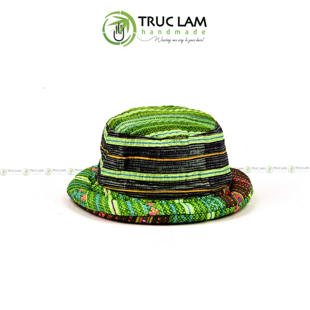 Mũ Thổ Cẩm Họa Tiết Thêu Tay Nhiều Màu Sắc - Trúc Lâm Handmade