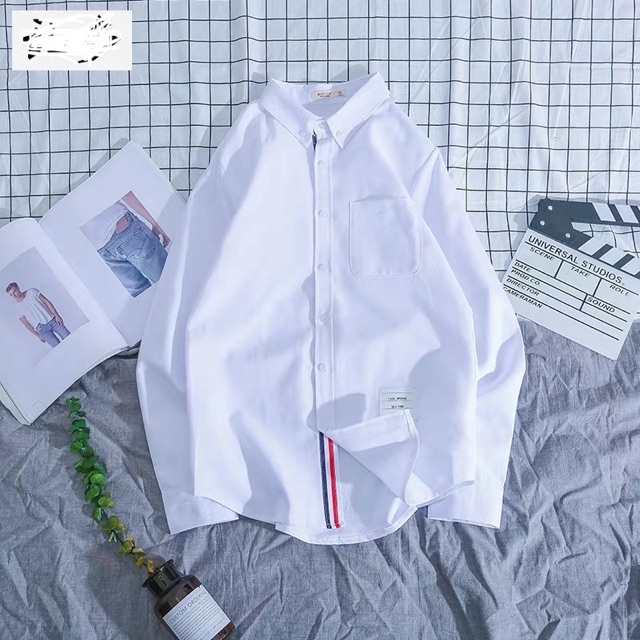 Áo sơ mi kẻ sọc tay đỏ đủ size Nam/Nữ hàng chuẩn loại 1