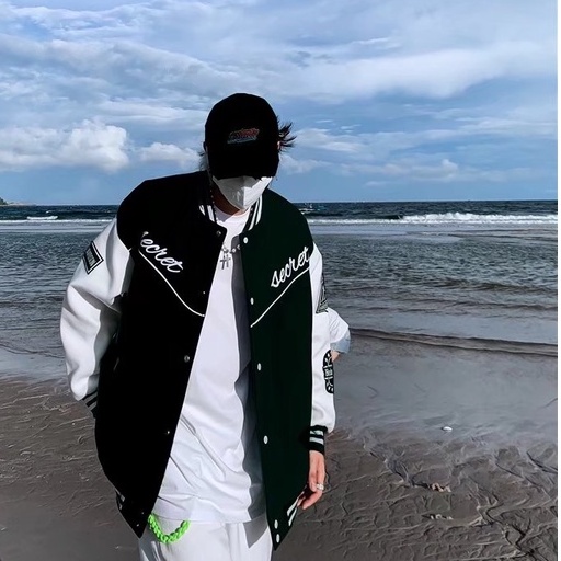 Áo Khoác Bóng Chày Dáng Rộng Cổ Điển Thời Trang Dành Cho Nam