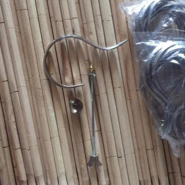 1 bộ móc lồng chim sắt thường loại trung