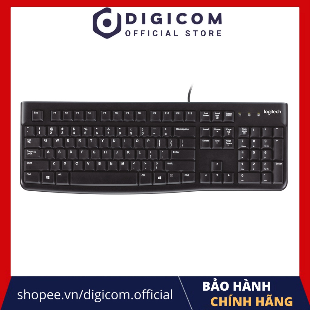 Bàn phím Logitech K120, bàn phím máy tính có dây cổng USB Logitech K120 - Hàng chính hãng bảo hành 36 tháng