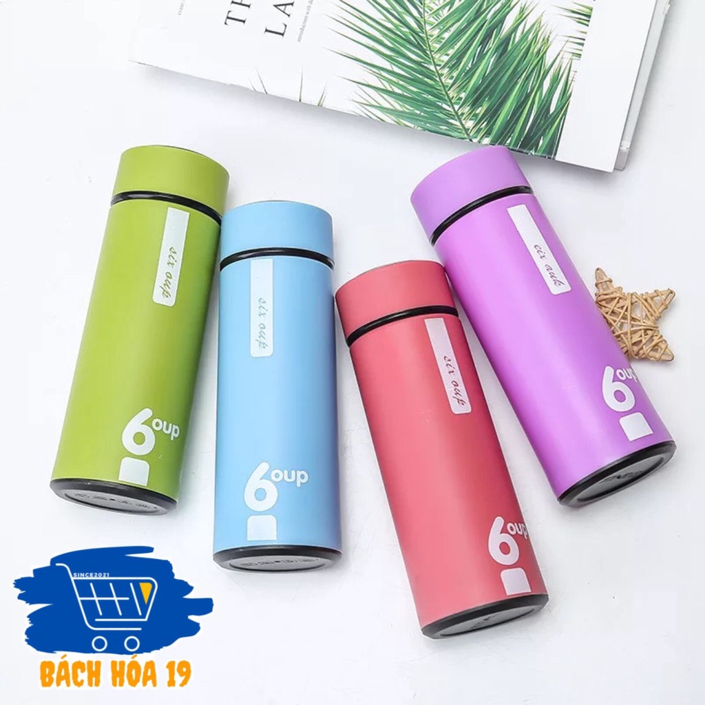 Bình nước thủy tinh Vỏ nhựa nắp xoay chống tràn 450m kiêm Lọ hoa dễ thương-ẢNH THẬT