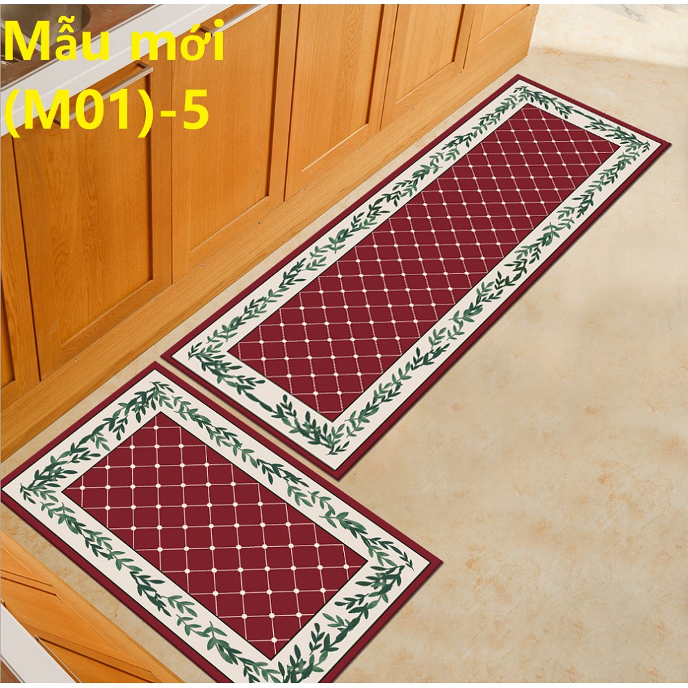 {XẢ KHO} BỘ 2 THẢM LÓT SÀN BẾP MẪU MỚI (M01) 40X60CM VÀ 40X120CM