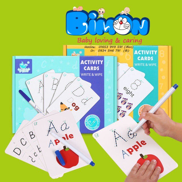 Thẻ Học Số và Chữ Cái Cùng Bé - Đồ Chơi Giáo Dục Cho Trẻ Nhỏ