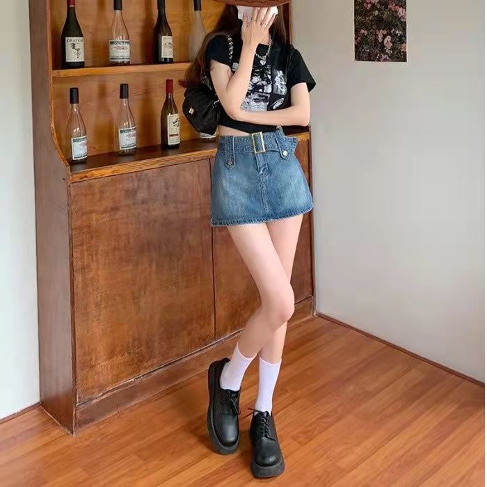 Chân váy jean Lưng Cao Phong Cách Cổ Điển Mới 2022