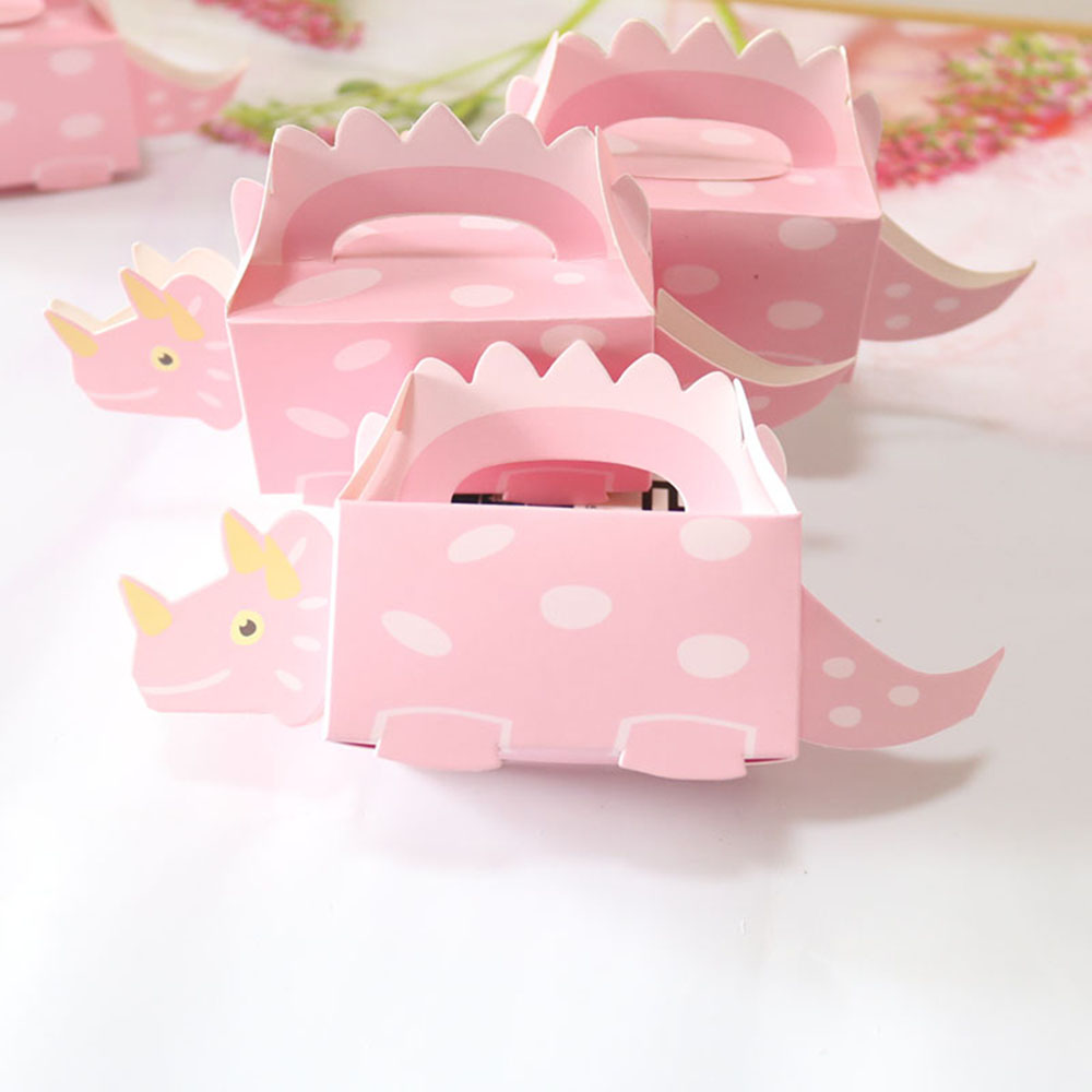 Set 10 hộp đựng bánh kẹo hình khủng long dễ thương dùng trang trí DIY