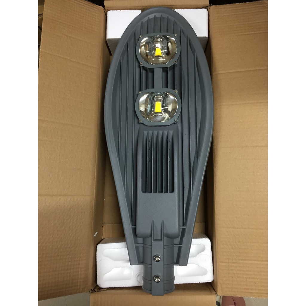 Đèn đường LED siêu sáng tiết kiệm điện hình chiếc lá thân ghi 100W
