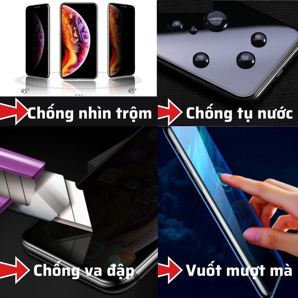 Kính cường lực chống nhìn trộm samsung m51 - dán full màn hình 10D trong suốt - Chính hãng  phủ nano cao cấp