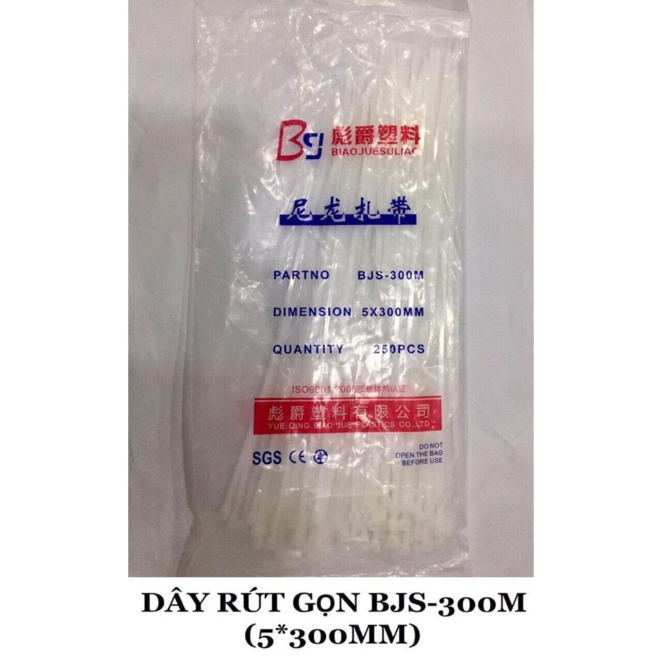 Dây rút nhựa BJS dây rút gọn size 150mm 200mm 250mm 300mm - 15cm 20cm 25cm 30cm