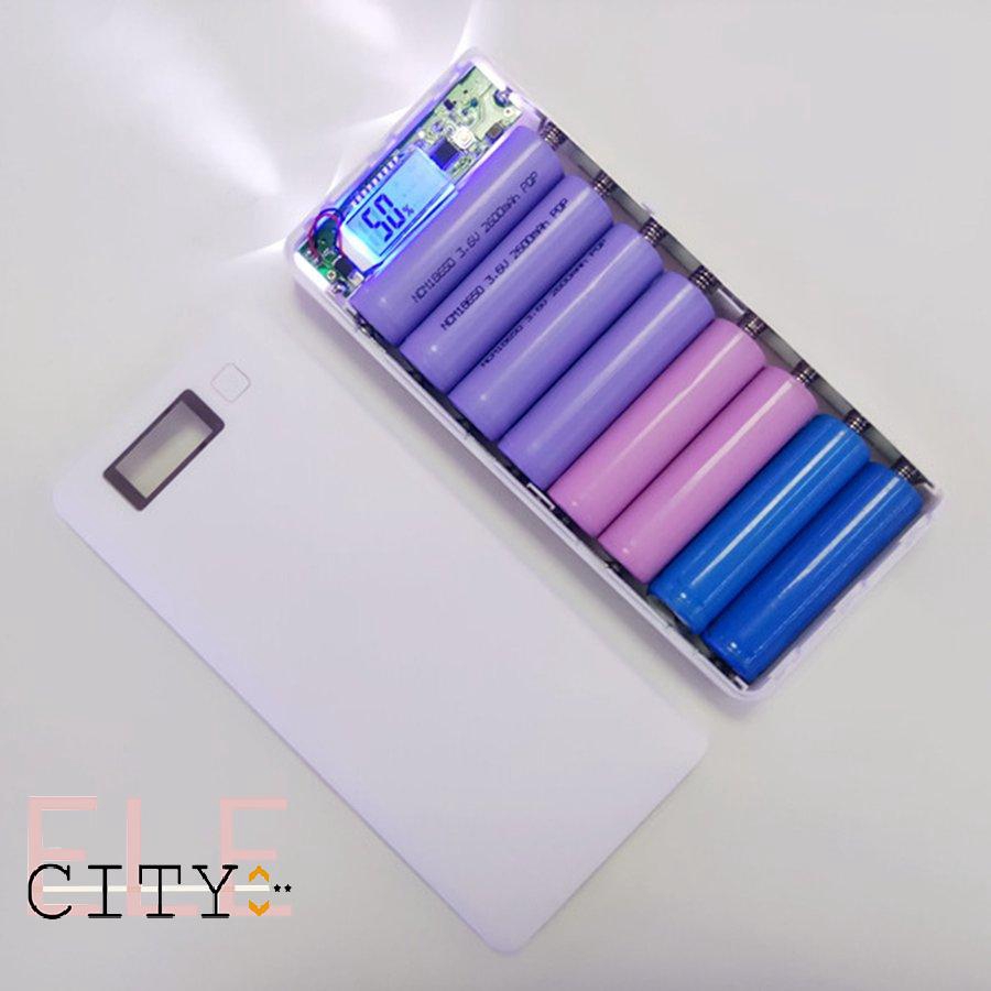 Cục Sạc Dự Phòng 30000mah 2 Cổng Usb 8x18650 Cho Điện Thoại