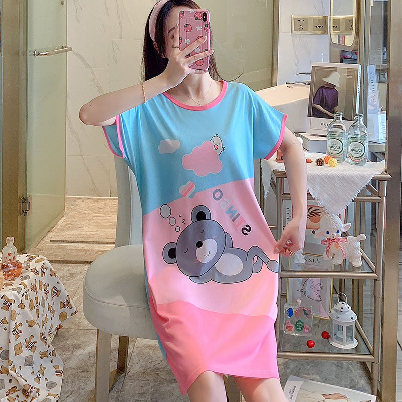 Đầm Ngủ Ngắn Tay Size Lớn Xinh Xắn Dành Cho Nữ / Size M-3Xl | BigBuy360 - bigbuy360.vn